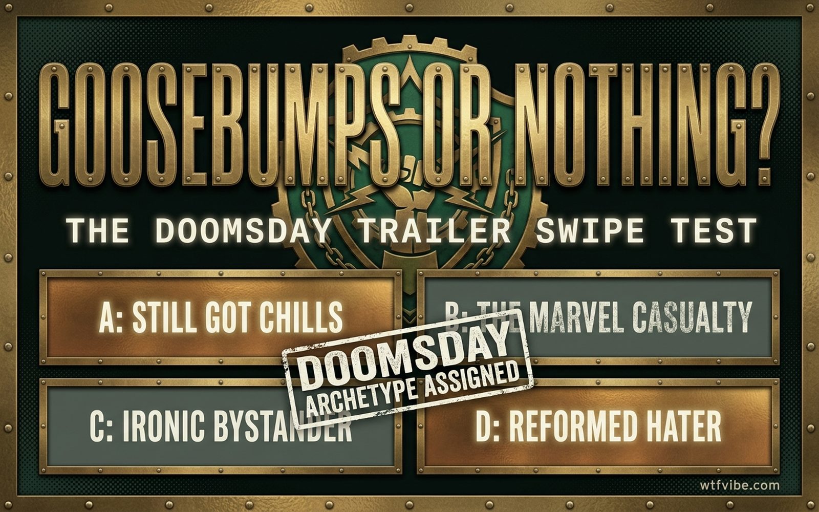 "Goosebumps or Nothing?" Doomsday swipe deck