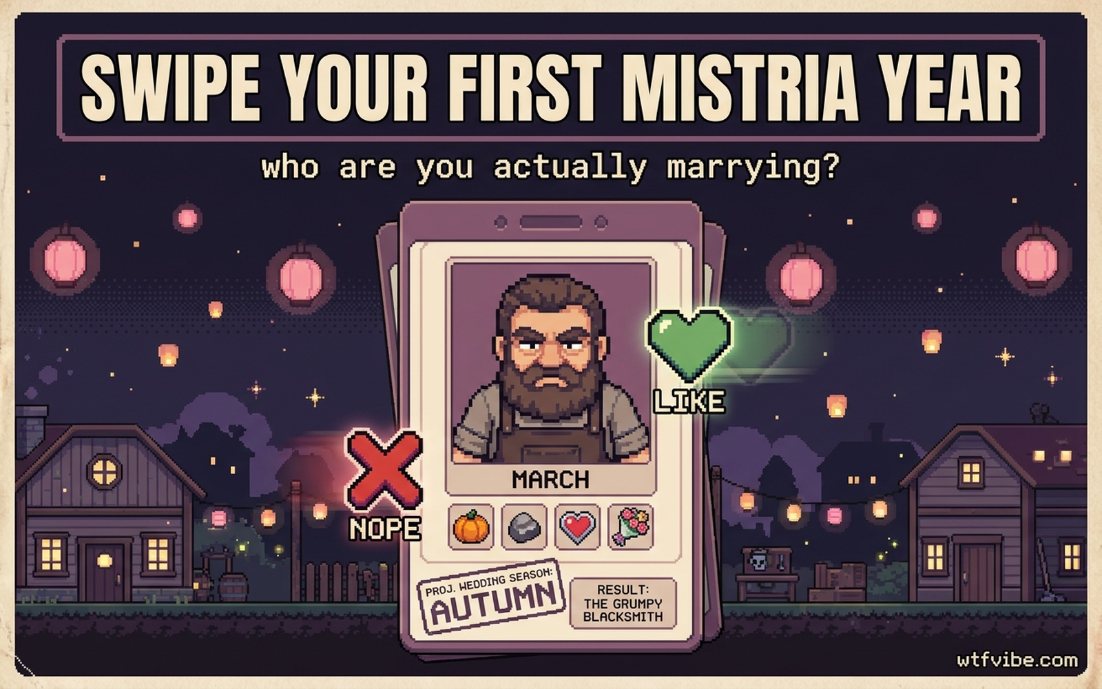 "Swipe Your First Mistria Year"