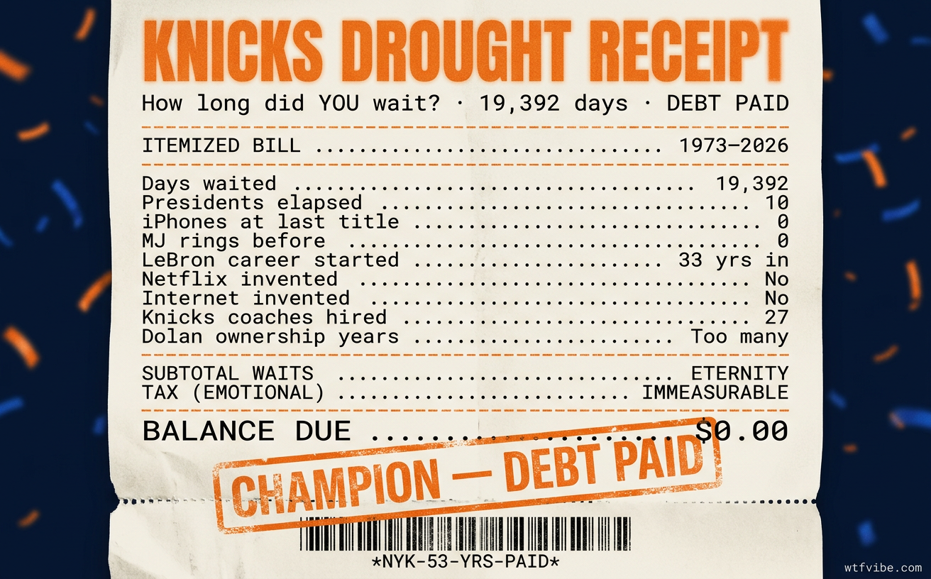 Knicks Drought Receipt