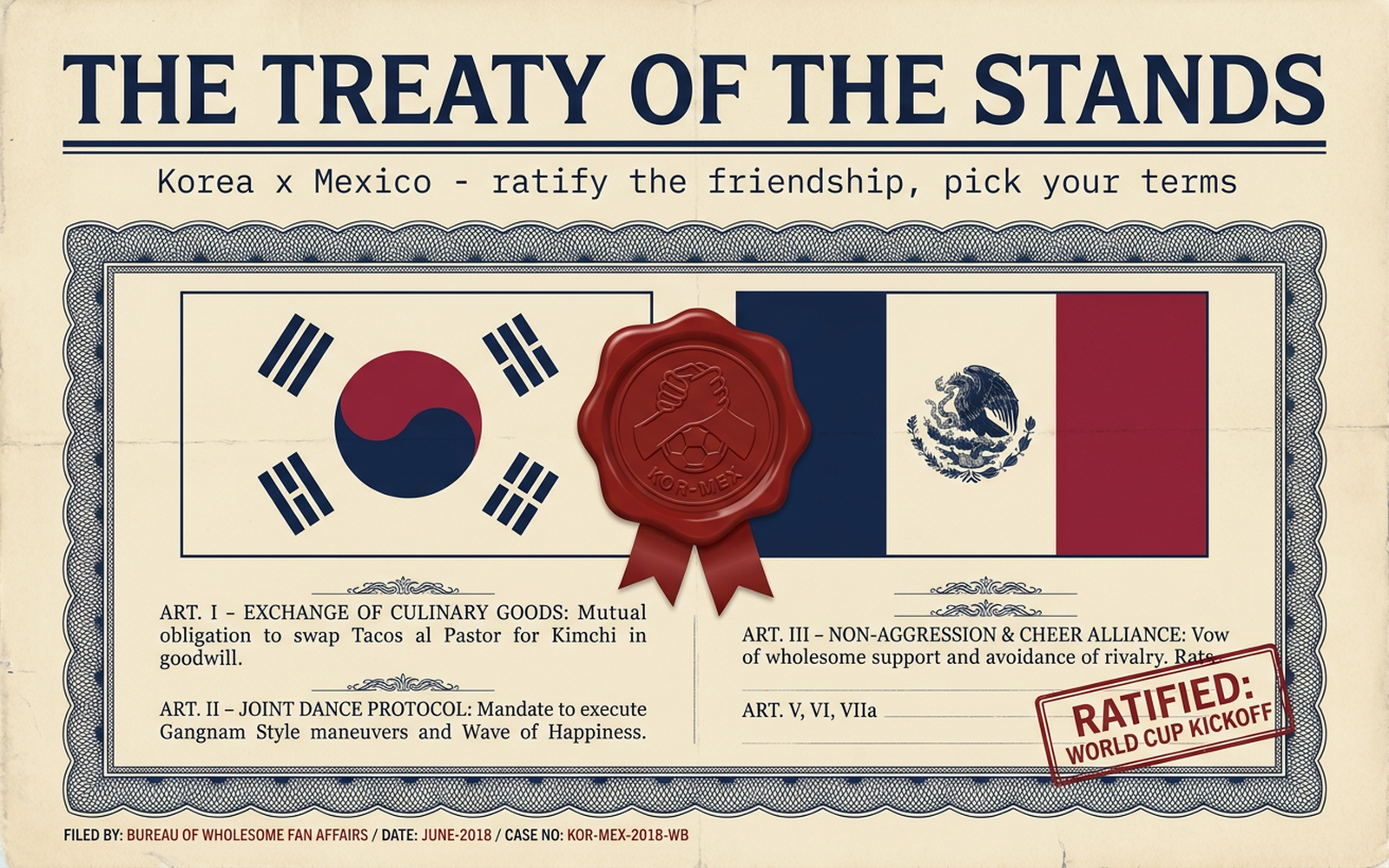 specification — Treaty of the Stands (Korea 🇰🇷 🤝 🇲🇽 Mexico)