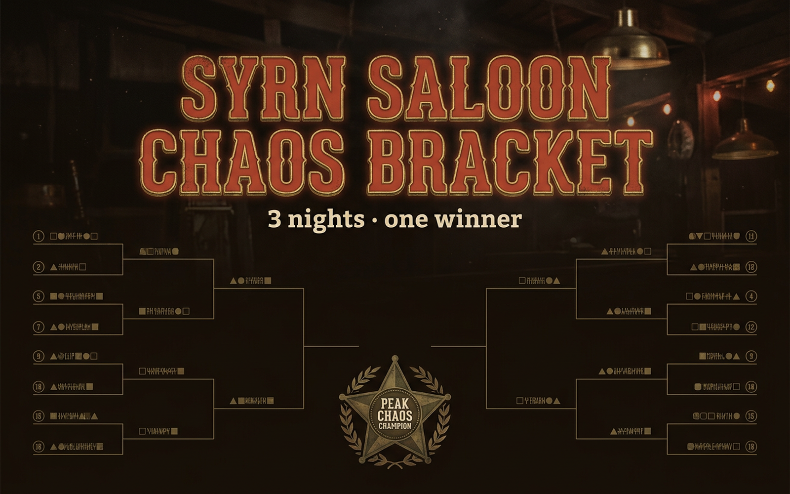 SYRN SALOON CHAOS BRACKET