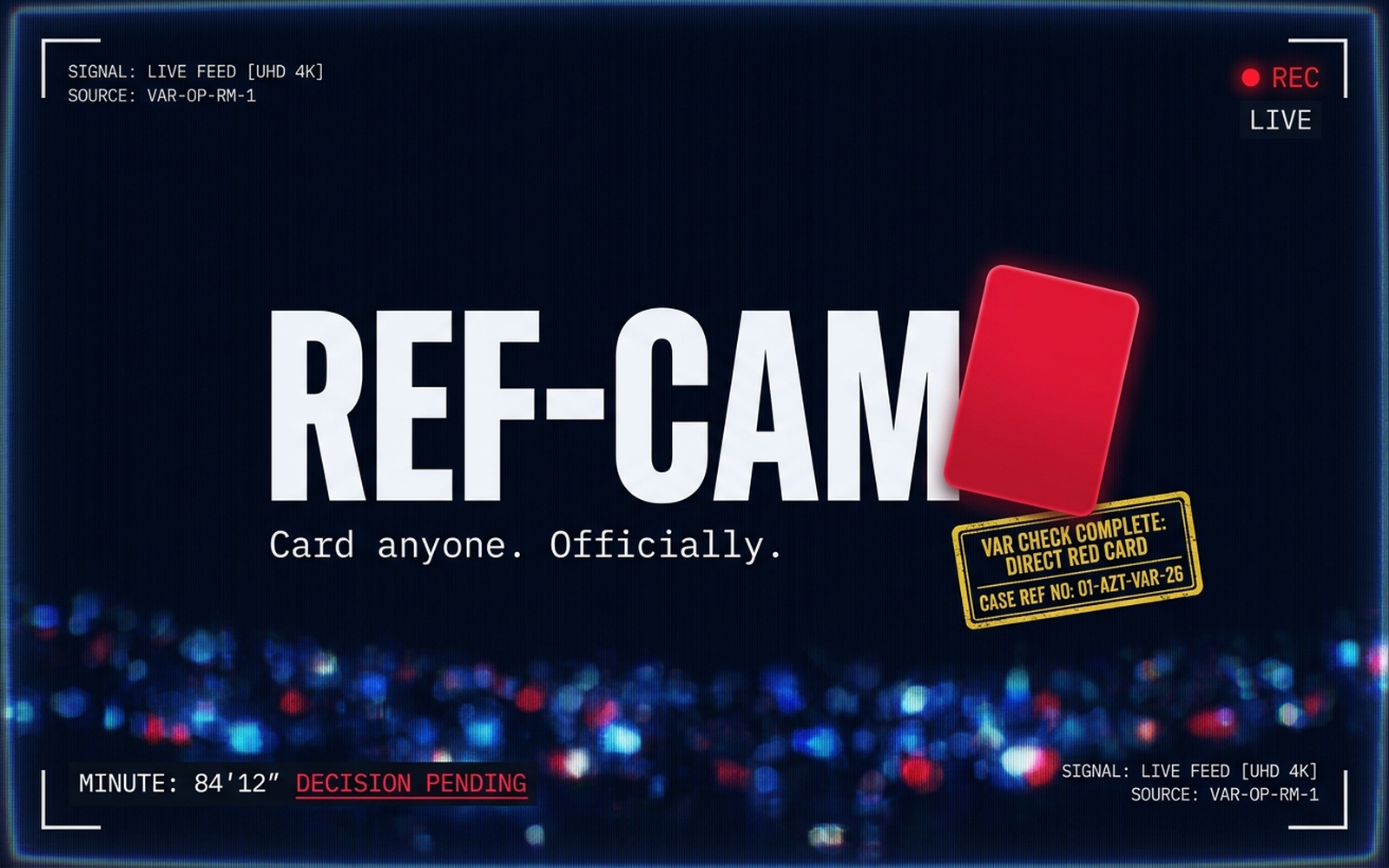 World Cup ref's English red-card announcement (football Twitter)